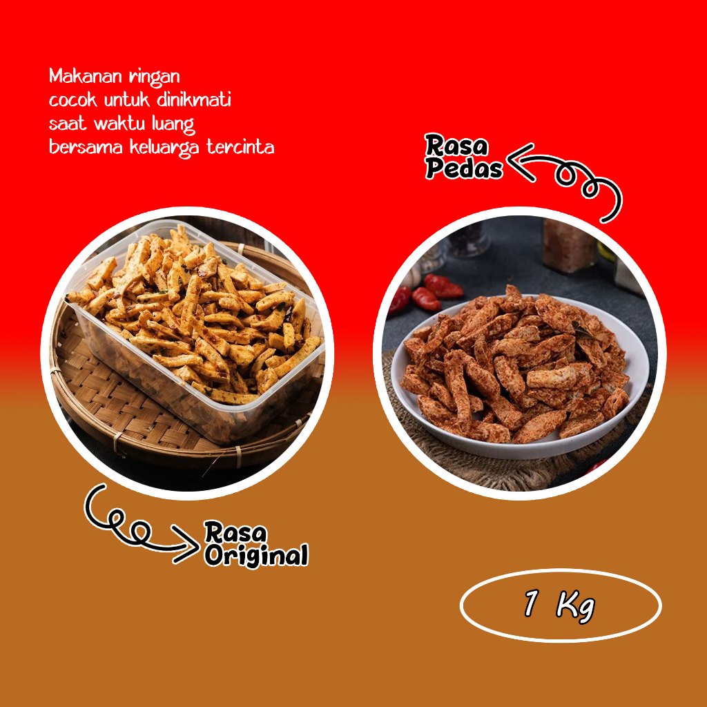

Basreng 1 kg Basreng Pedas Daun Jeruk Stik Basreng Makanan Ringan Kering Rasa Original Dan Pedas