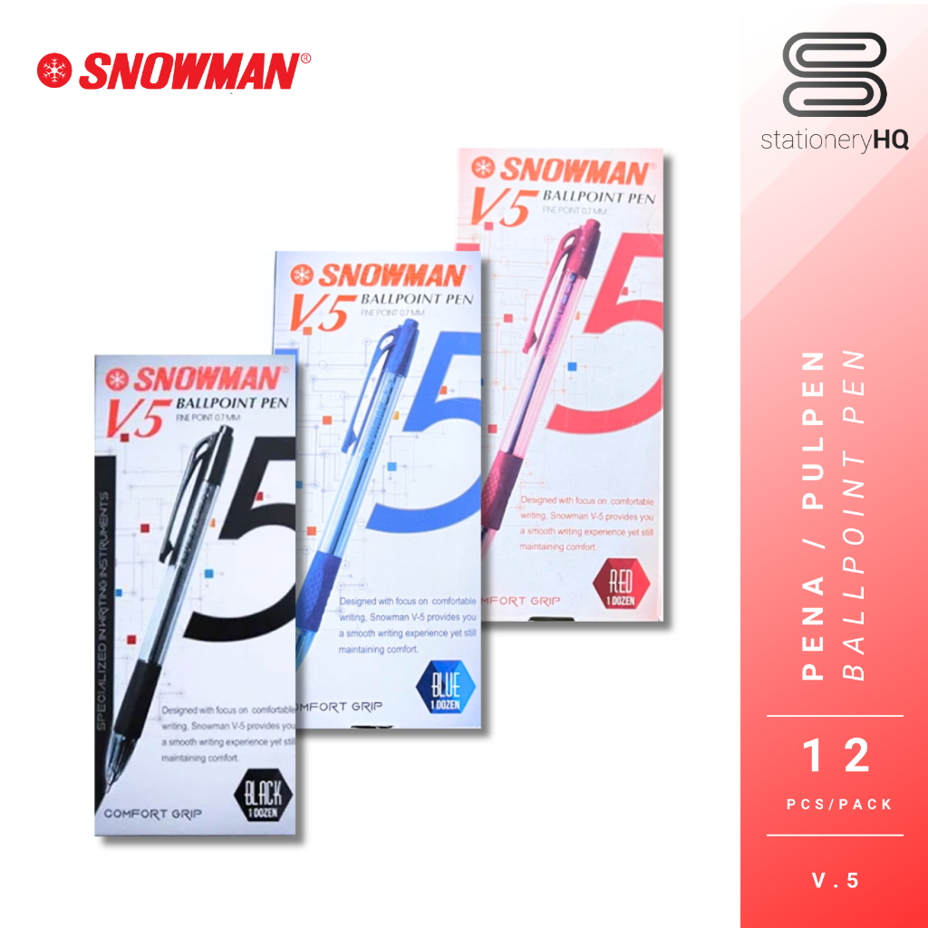 

(12 Pcs) Snowman Pulpen V-5