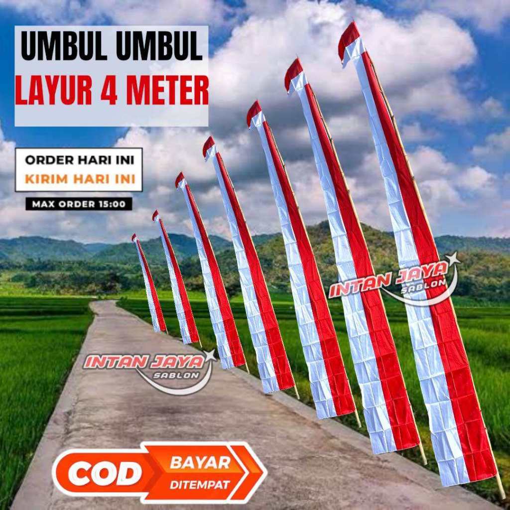 Umbul umbul layur merah putih