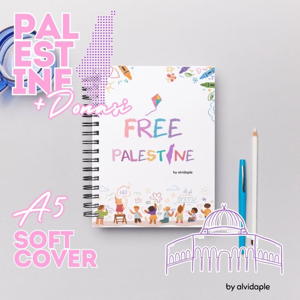 

Note Book Soft Cover A5 Free Palestine Palestina Pure White By alvidaple