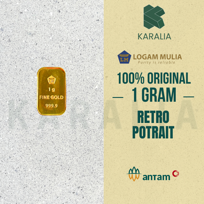 ANTAM LOGAM MULIA 1 GRAM RETRO POTRAIT LM ANTAM EMAS ANTAM 1 GRAM RETRO BERDIRI