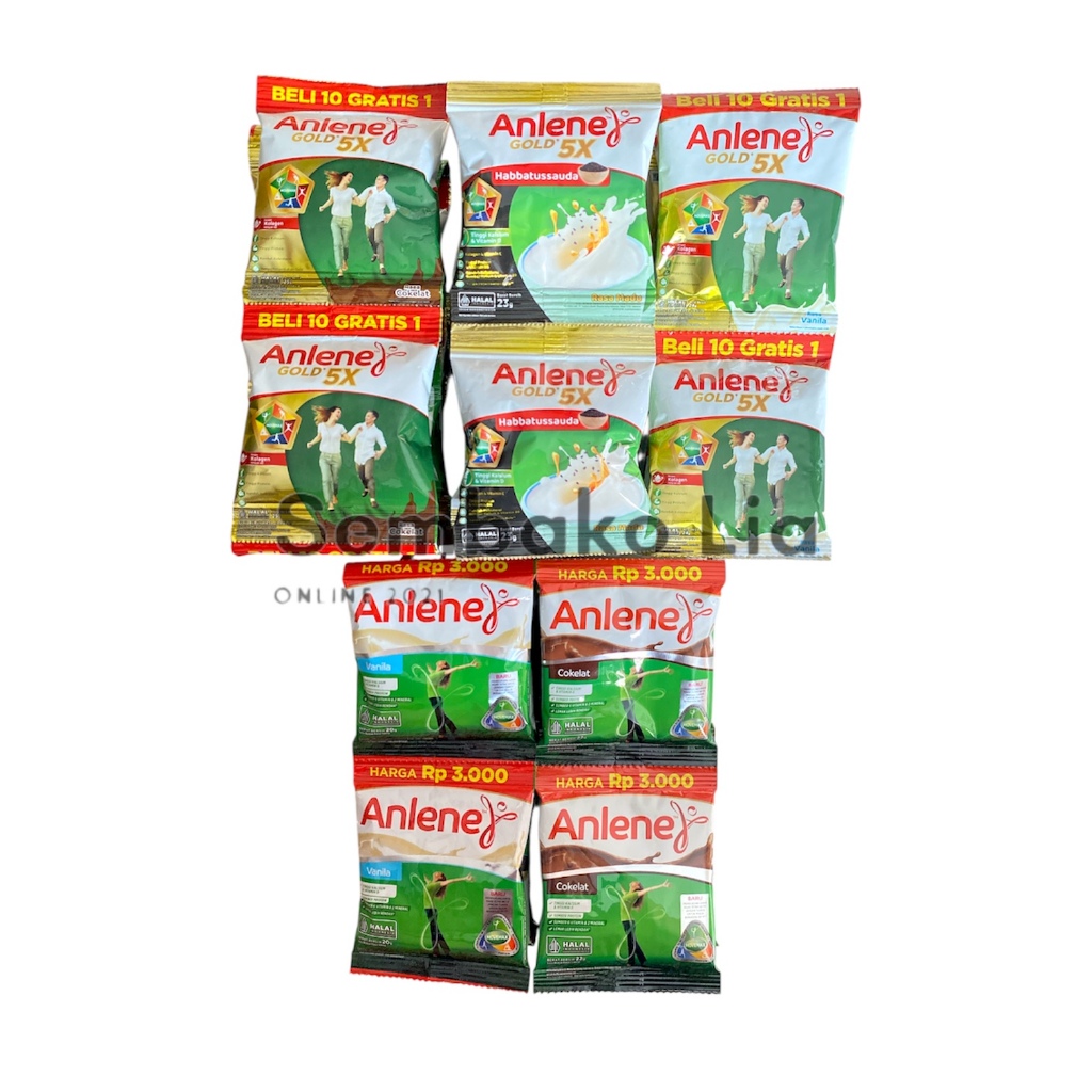 

Anlene Susu Bubuk Sachet Vanila 20gr Renteng / Anlene Sachet / Anlene Ecer