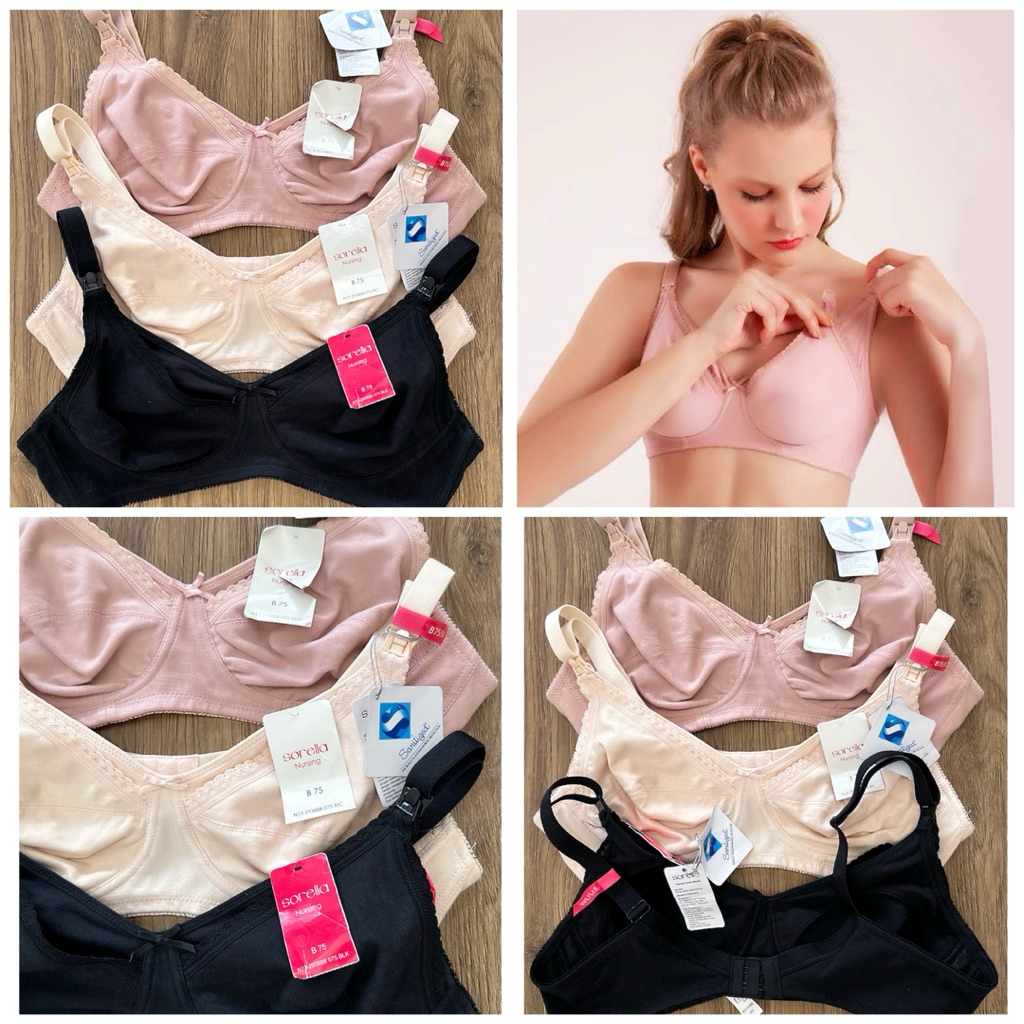 Sorella bra menyusui N13-29388 nursing bra branded bahan katun soft
