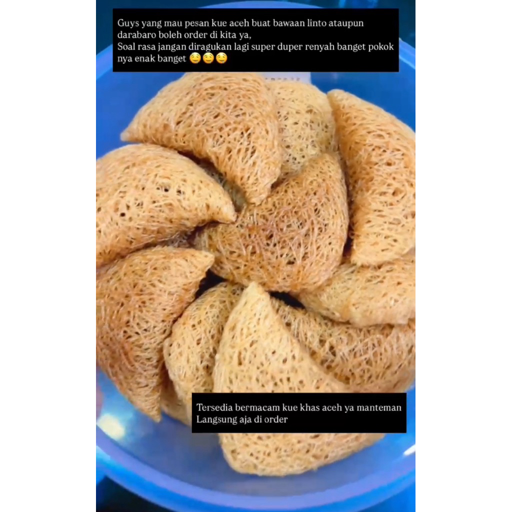 

keukarah/kue sangkar burung/kue khas aceh//oleh oleh aceh