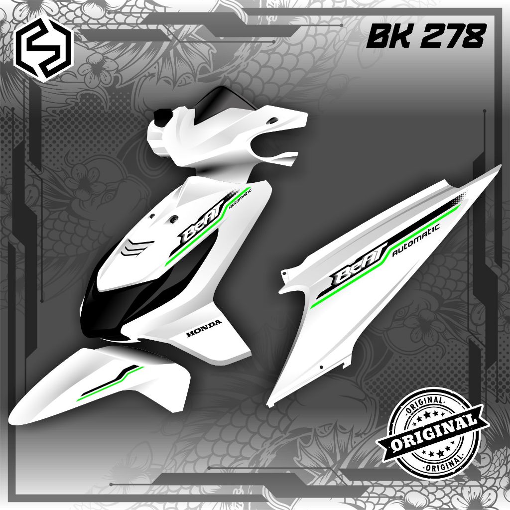 STRIPING HONDA BEAT KARBU ICON RACING VARIASI THAILAND BK 274 / BK 282