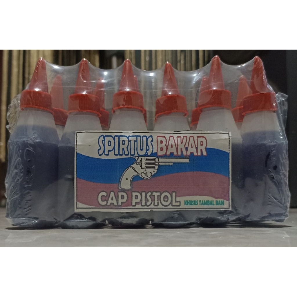 

Spirtus Bakar cuka/ cap pistol tambal ban~ ungu tua