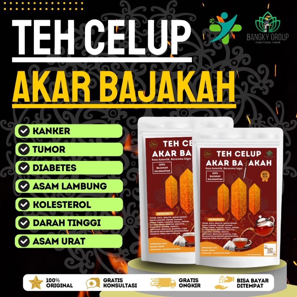 

TEH CELUP BAJAKAH MERAH AKAR BORNEO KALIMANTAN ISI 20PCS