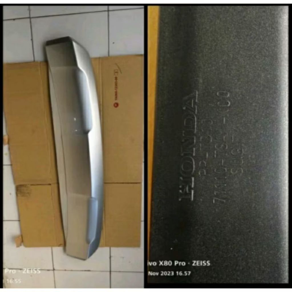 GARNISH SPOILER BUMPER DEPAN HONDA BRV SILVER PENDEK 2015-2018