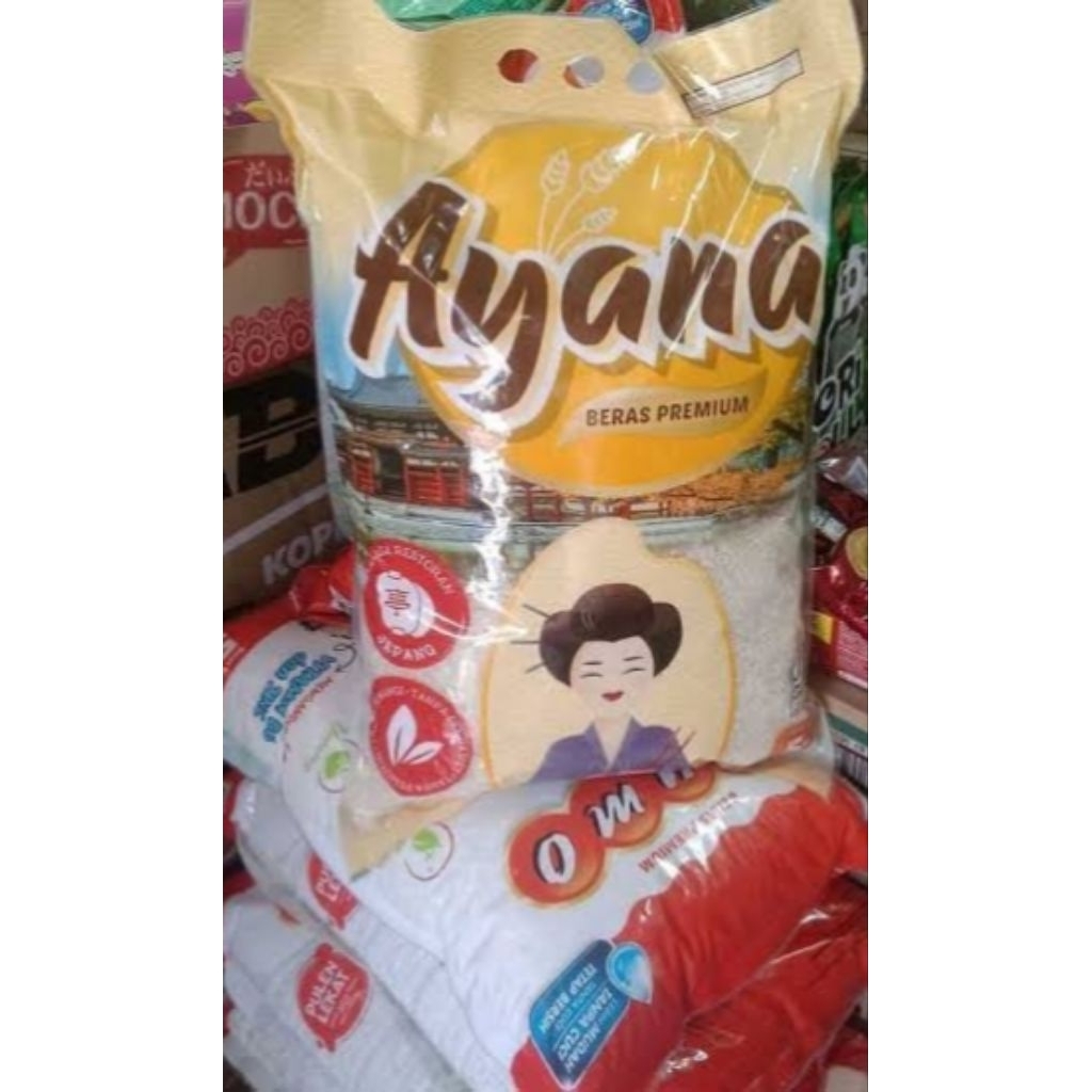 

Beras Premium Ayana Gold 5 Kg Pulen Putih Alami White Rice Beras Resto Jepang 5Kg