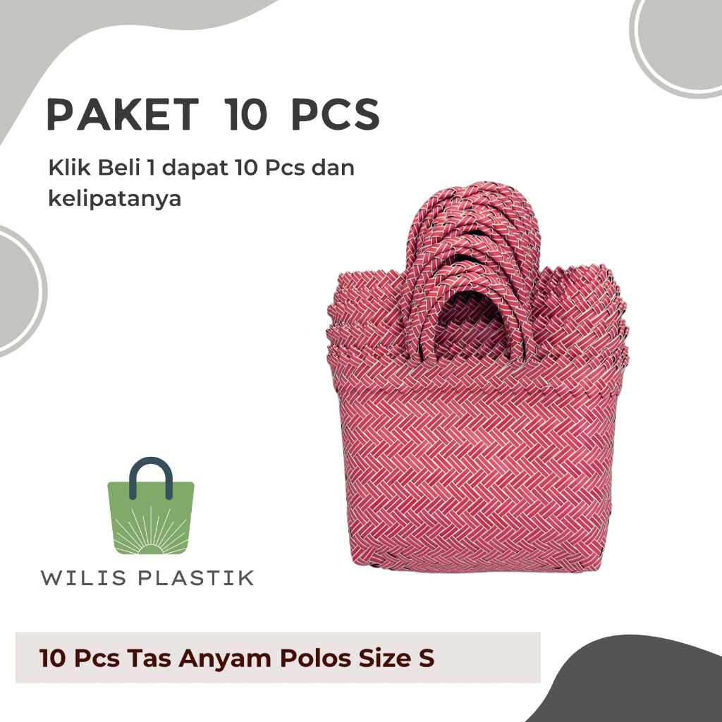 

PAKET 10 Pcs POLOS Tas Anyam Size S Ready Stock untuk Bingkisan Hampers Parcel Souvenir Hadiah