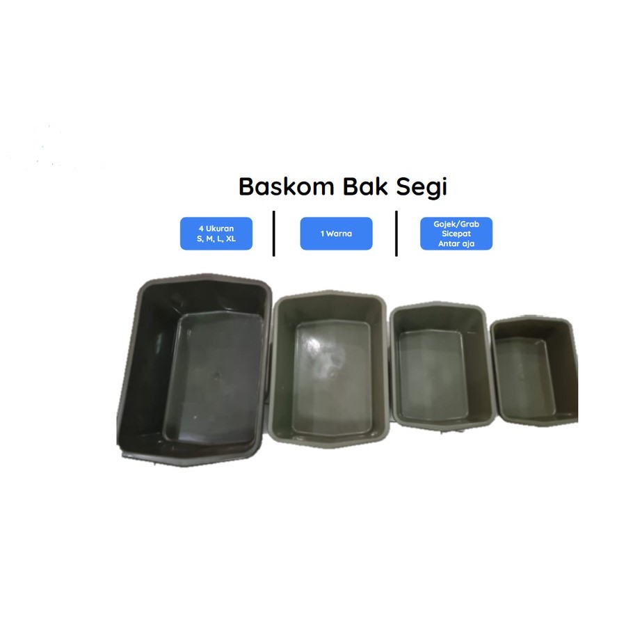 BASKOM BAK KUCING PLASTIK KOTAK / BAK PLASTIK TANGERANG