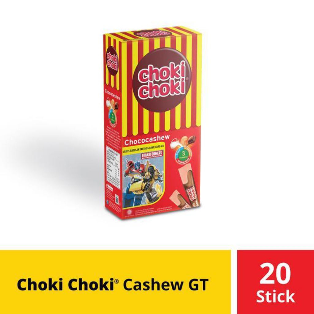 

1 BOX (ISI 20) CHOKI CHOKI CHOCOCASHEW COKELAT PASTA Chocolate