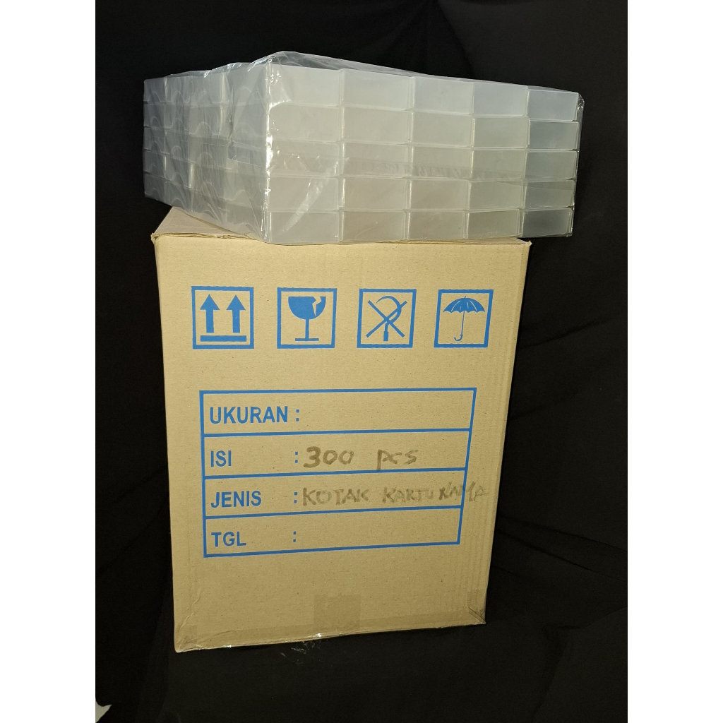 

GROSIR 1 box 300 pcs kotak kartu nama bening