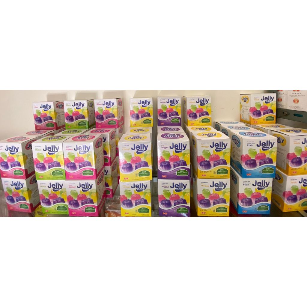 

New Box 12's R&W Jelly Powder Serbuk Jeli Instan Sachet berat 15gram