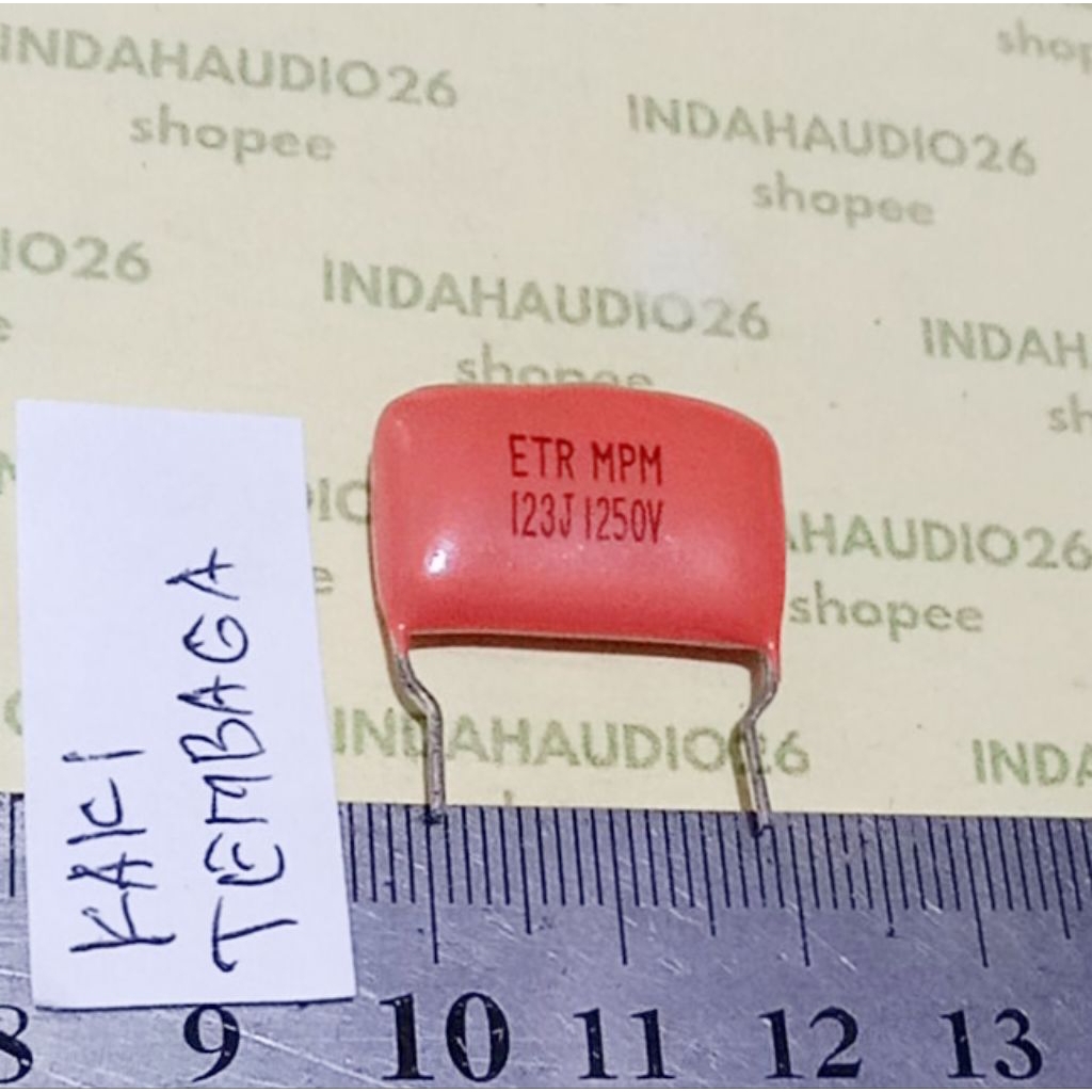 ETR MPM 123J 1250V 20mm 123 1.25kv 12n 12nf kaki tembaga mylar kapasitor capacitor capasitor milar o
