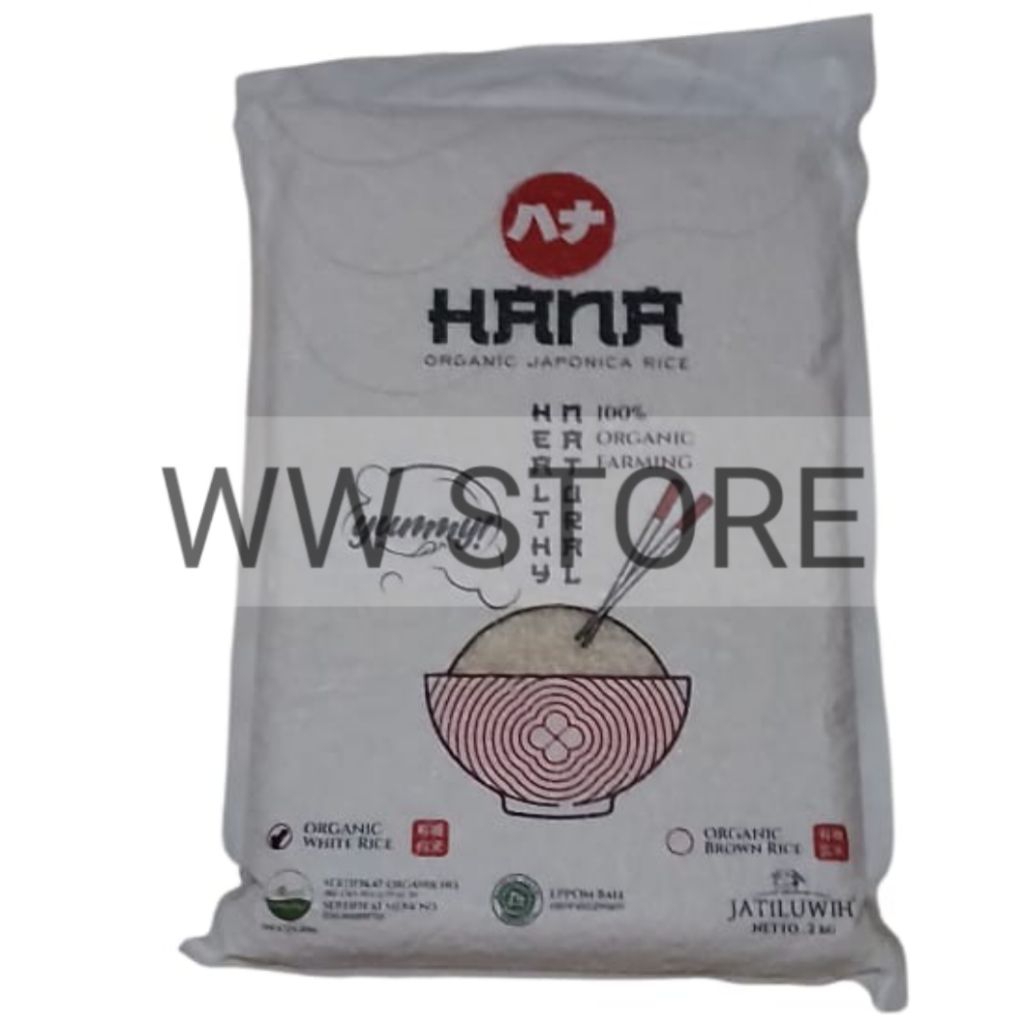 

Beras khusus organik Jepang halal MUI JATILUWIH HAnA 100% Healthy Natural Yummy ! ORGANIC White JAPONICA RICE 2kg