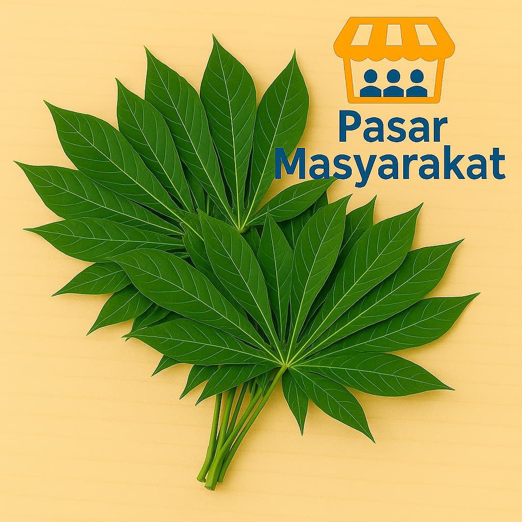 

Daun Singkong Muda Segar Lalpan Pasar.Masyarakat