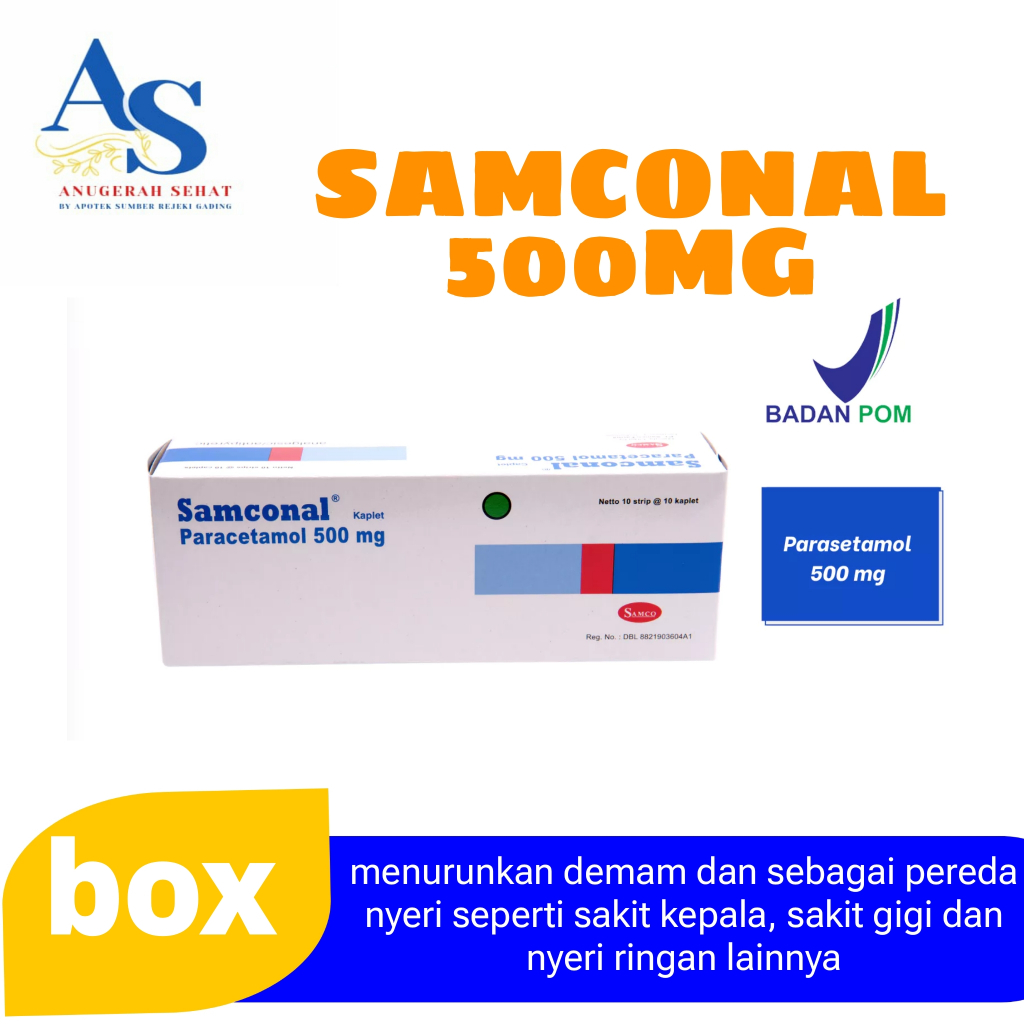 Samconal Paracetamol 500mg Box 100 Tablet