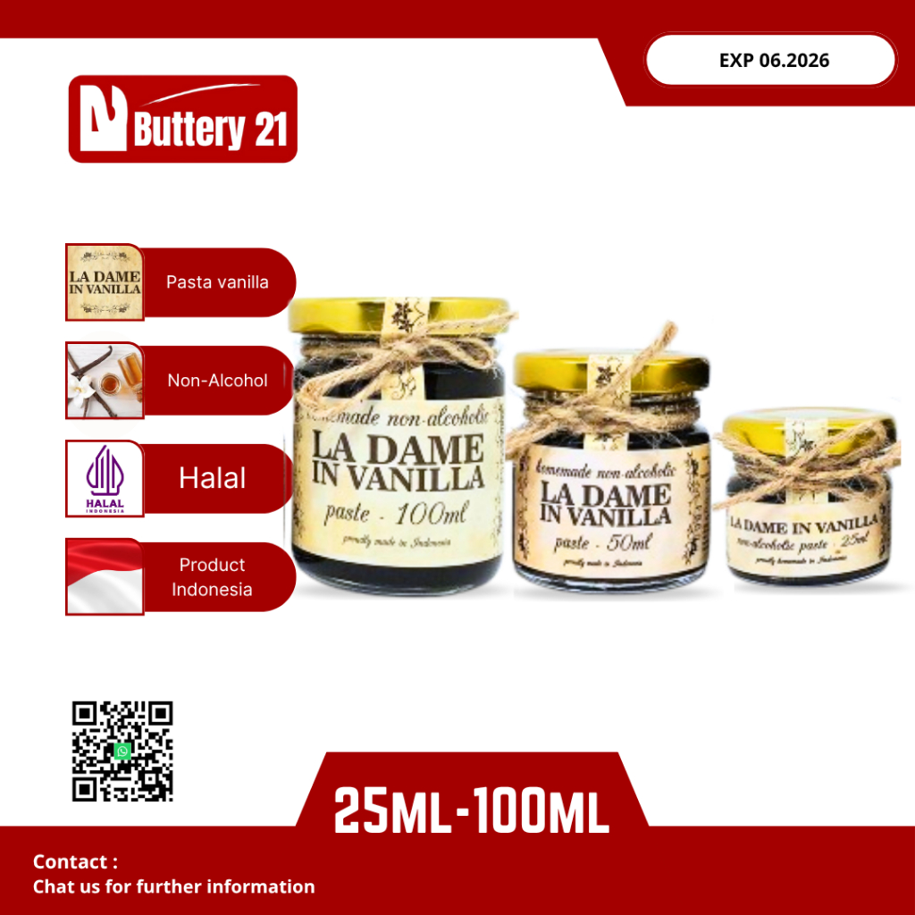 

LA DAME IN VANILLA BEAN PASTE 25 ML/50 ML/100 ML/PERISA ALAMI VANILLA/VANILLA BOTOL