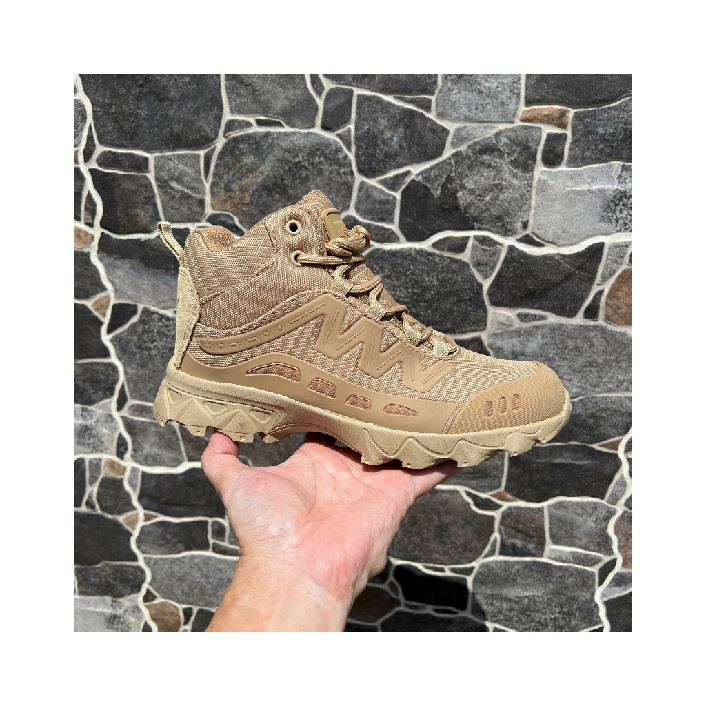Tactical Combat Boots Sepatu Boots Tactical 6 Inci Kanvas Pria Outdoor Gunung Coklat Sepatu Boots Ta
