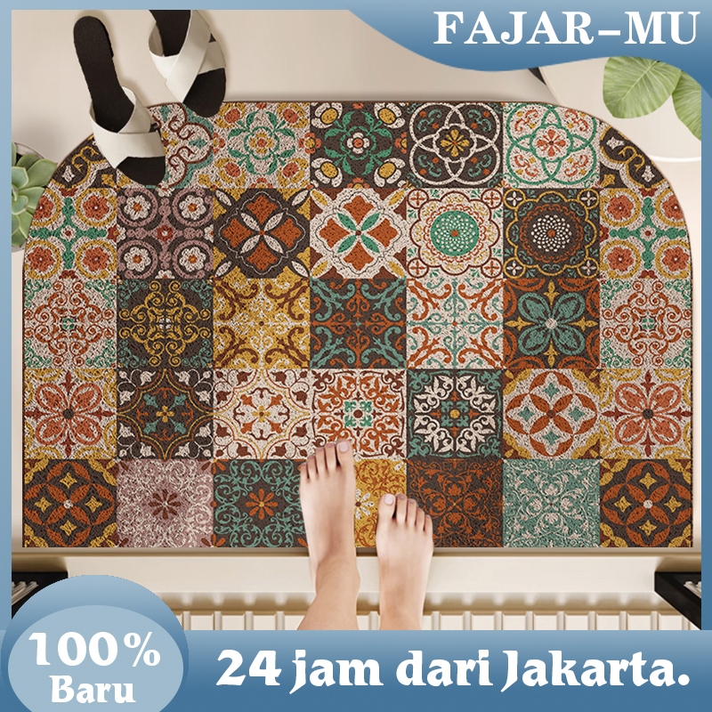 Lap Kaki Keset Kaki Nyerap Air Lumpur Diatom / Keset Kaki Tebal Premium / Keset Teras Rumah Depan Es