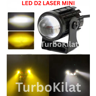 TK Lampu Laser D2 Mini 2 (1PCS) Lampu Tembak 2Mode Warna Putih Kuning Lampu Tembak D2 Laser LED Mini