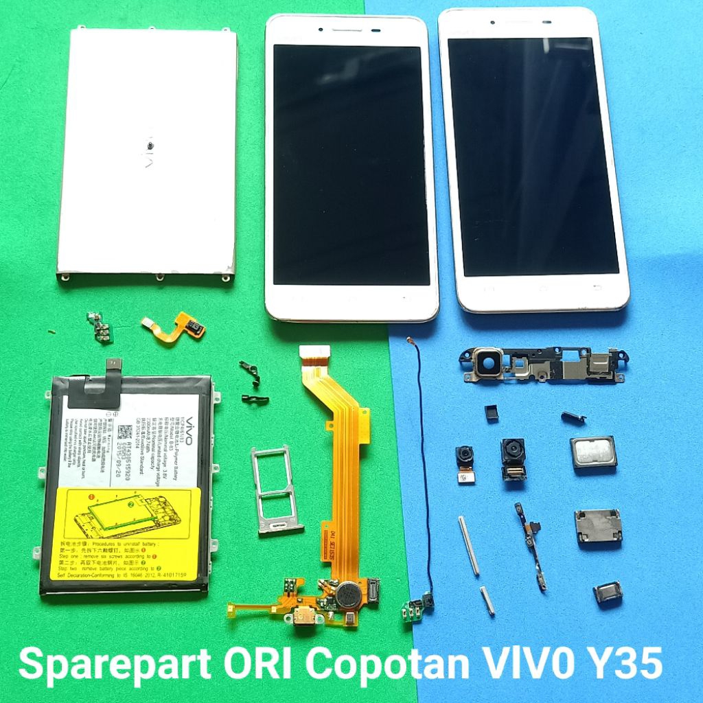 Sparepart Vivo Y35 (2015) Second Original Copotan  Lcd Touchscreen  baterai  kamera  Proximity  flex