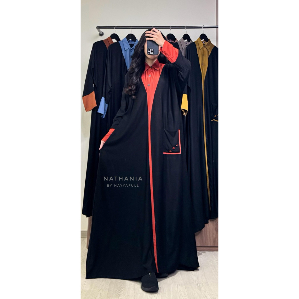 Daster Arab Hayaful NATHANIA Maxi Dress Kaftan Twill Premium Big Size