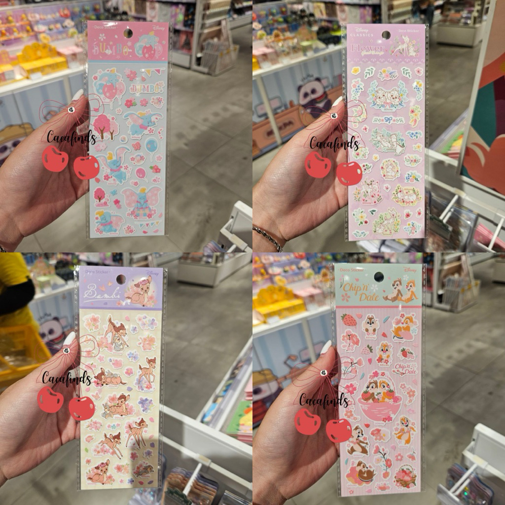 

OHSOME x Disney‼️Stiker Lucu / Deco Sticker Disney Cherry Blossom Collection (Dumbo / Chip & Dale / Bambi)