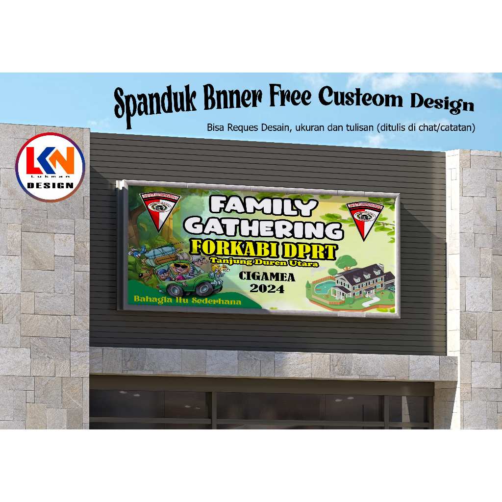 cetak spanduk banner FAMILY GATHERING FORKABI