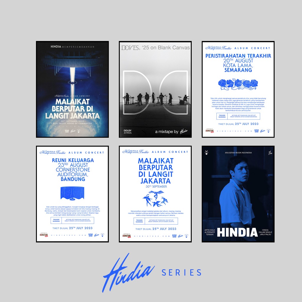 POSTER BAND FRAME BLOCK | KONSER HINDIA | POSTER 30X40 | ARTISTIC MERCH