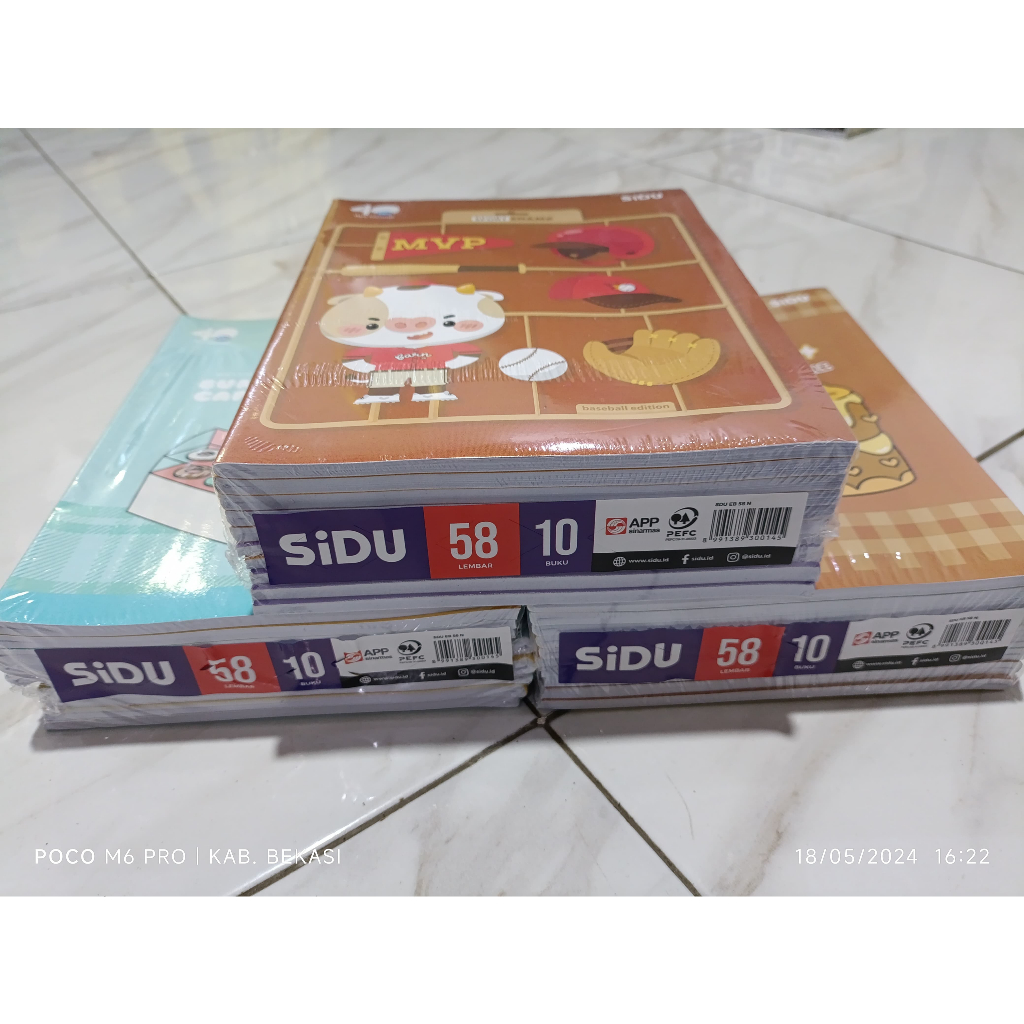 

Buku Tulis SIDU Isi 10 pcs 58 lembar