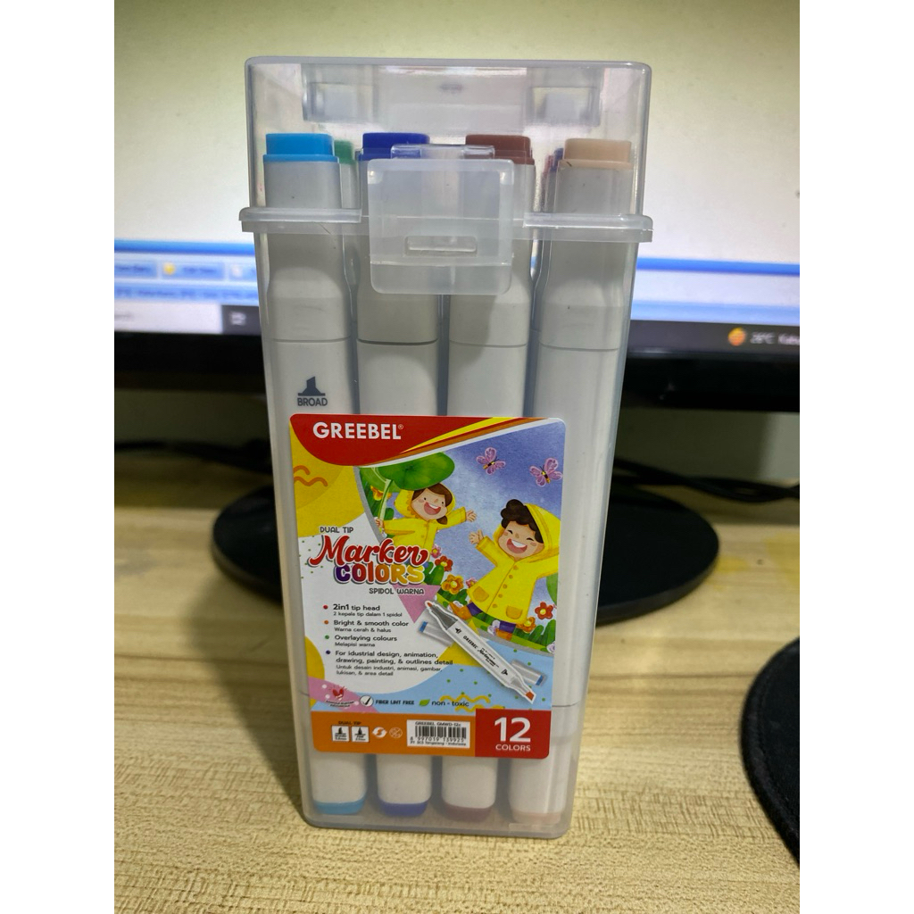 

marker colors/spidol warna grebeel isi 12