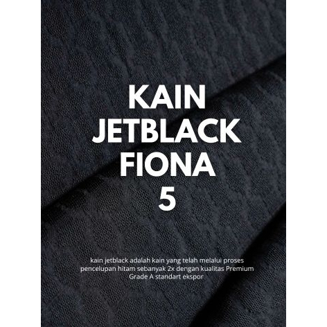 Kain Jetblack Fiona 5. Kain Warna Superblack Emboss Cocok untuk gamis, dress, blus, tunik