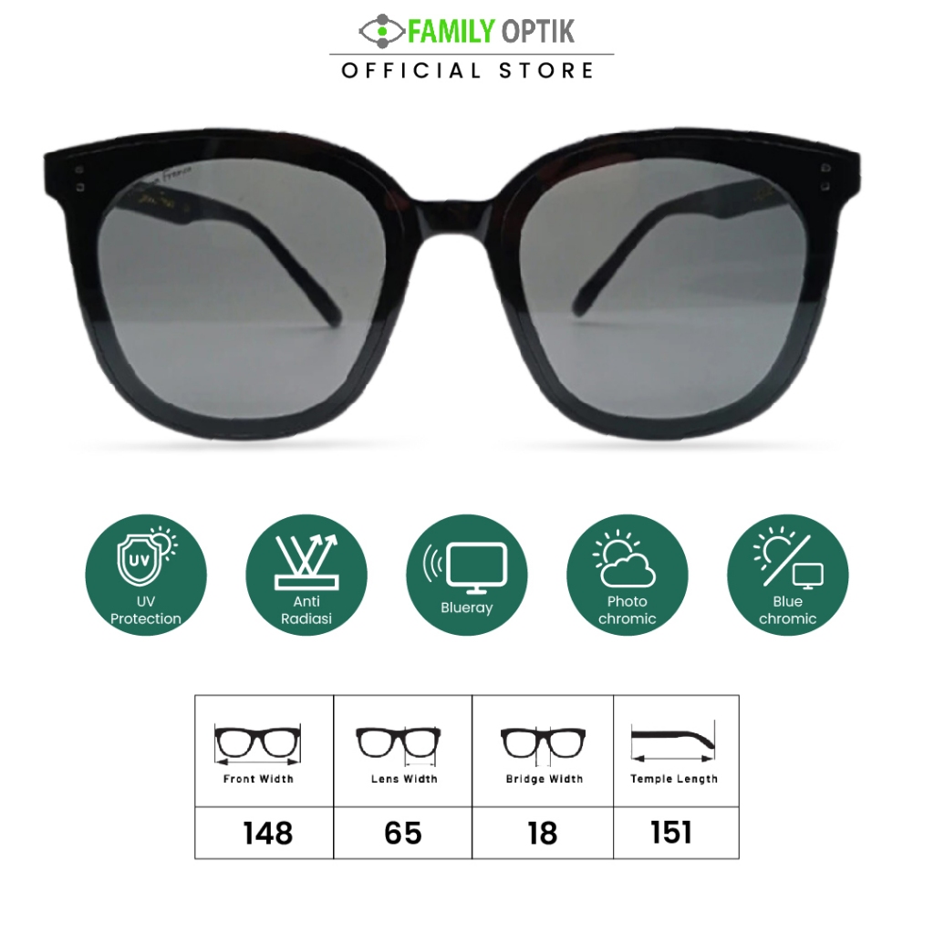 Kacamata Hitam Sunglasses - Joanna France (Myma) - Pria Wanita Unisex anti uv