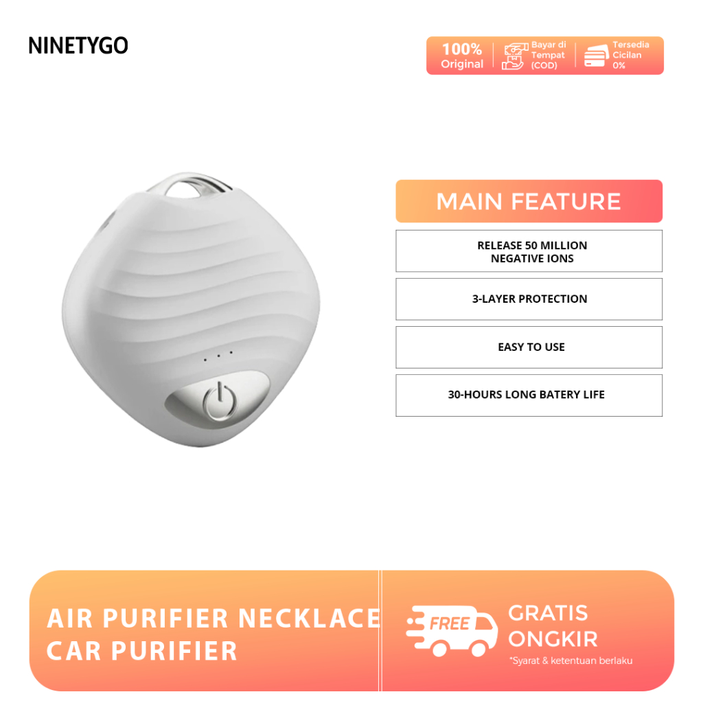 AIR PURIFIER NECKLACE CAR PURIFIER