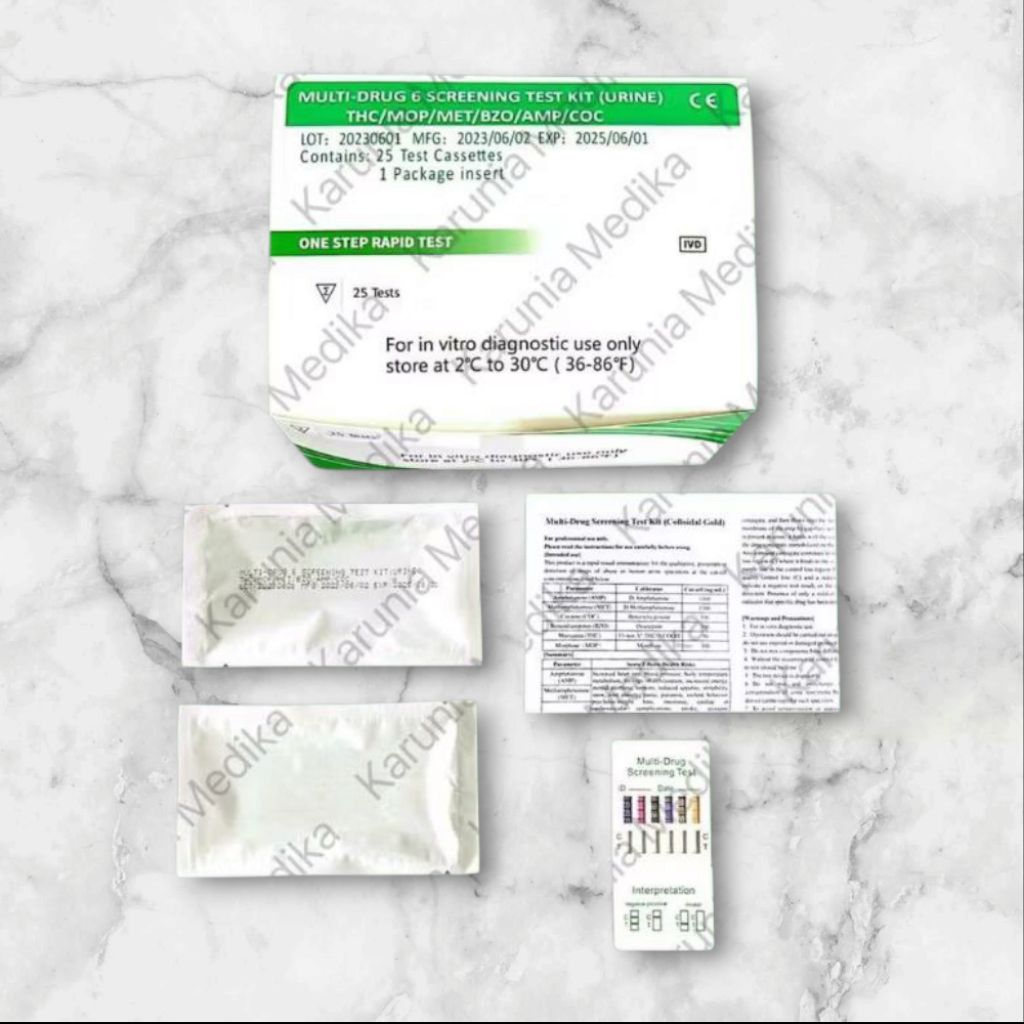 Drugs Abuse Test Alat Test Urine Narkoba 1- 6 Parameter