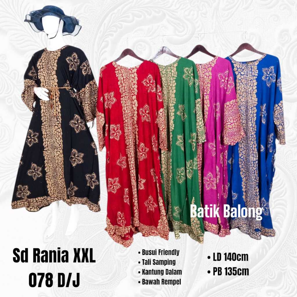 Sekdres Rania Jumbo By Batik Balong Asli Pekalongan Busui Bahan Rayon Halus