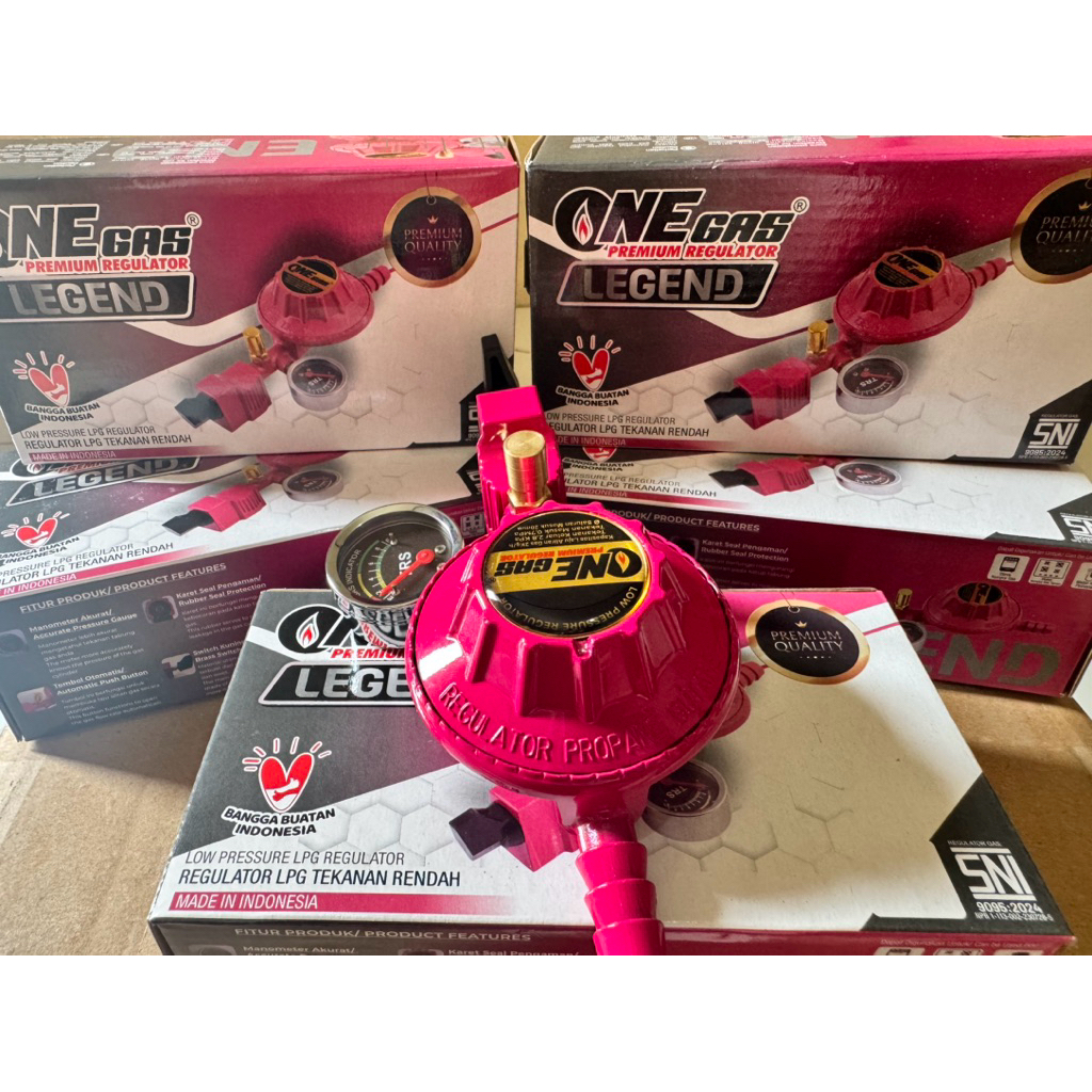 Regulator One Gas Legend PREMIUM QUALITY Push Button TEKANAN GAS RENDAH