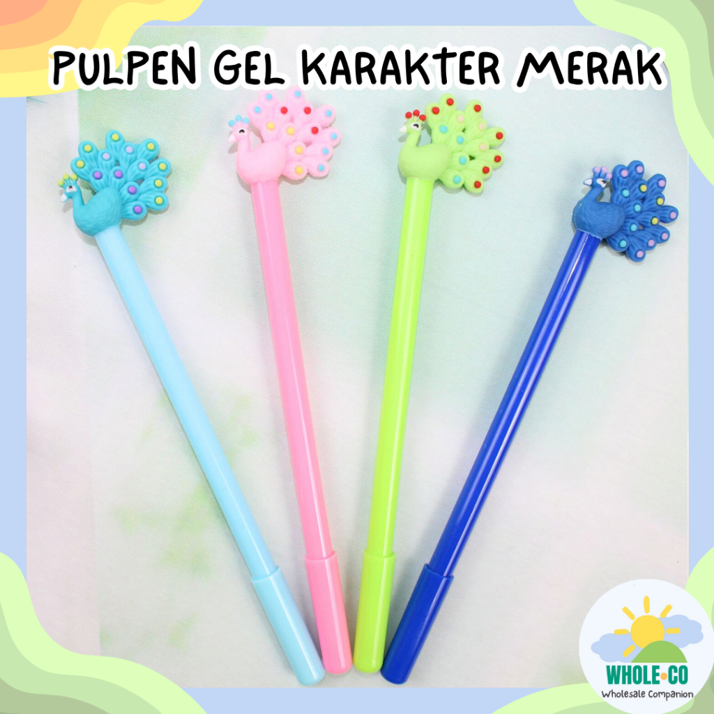 

Pulpen Gel Karakter Merak Premium Pena Hewan Peacock Warna Warni Lucu Unik Imut Termurah Grosir Cod
