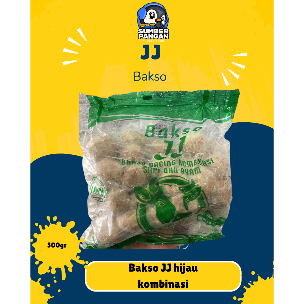 

Bakso JJ biru daging sapi,Bakso JJ hijau kombinasi ayam sapi,bakso jj Orange kombinasi 500gr