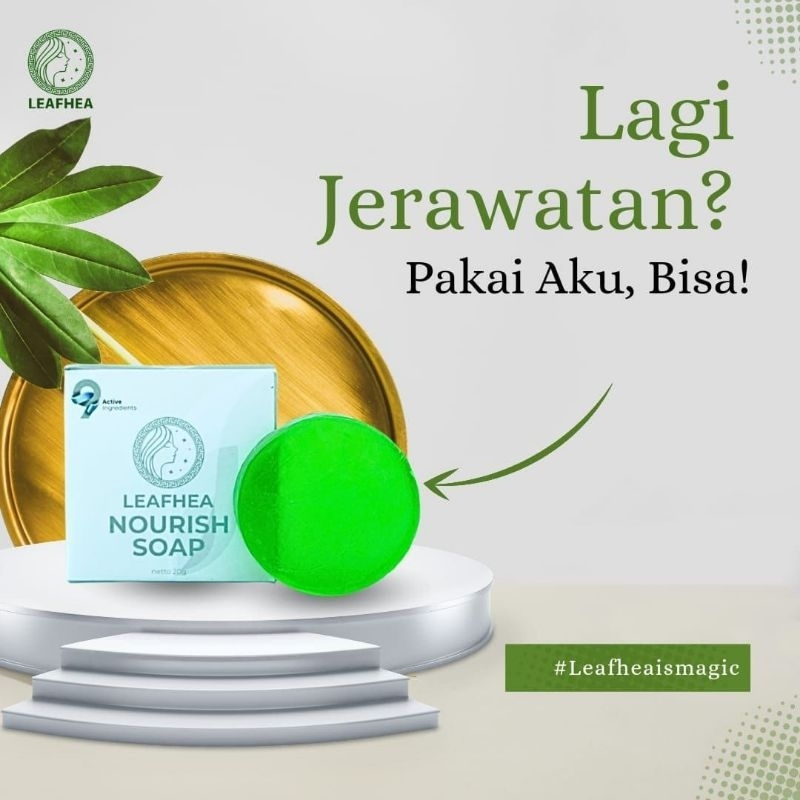 TERBARU LEAFHEA NOURISH SOAP / SABUN LEAFHEA KEMASAN TERBARU 1 PCS 20gram ORIGINAL