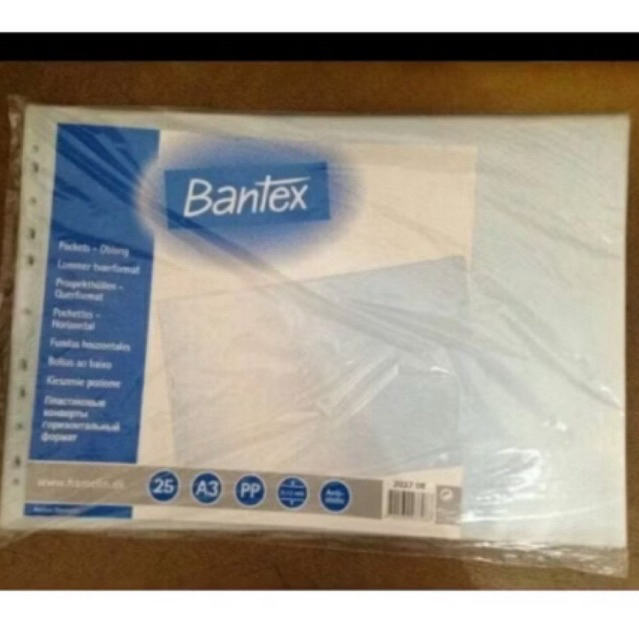 

PP POCKET A3 landscape bantex 2037 isi 25 lembar size A3 tipe landscape/memanjang ke samping ketebalan 0.12mm