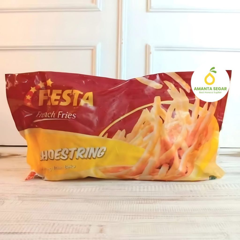 

Kentang Goreng French Fries Fiesta Shoestring Kentang Iris Frozen Kentang Potong 1kg Berkualitas Terbaik Amanta Segar