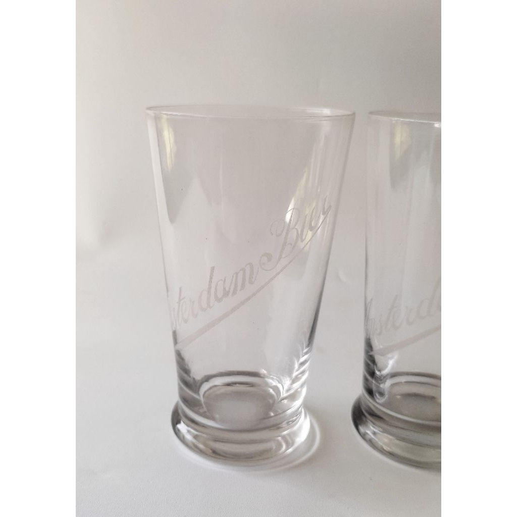 GELAS KRISTAL AMSTERDAM BIER- ORIGINAL ANTIK
