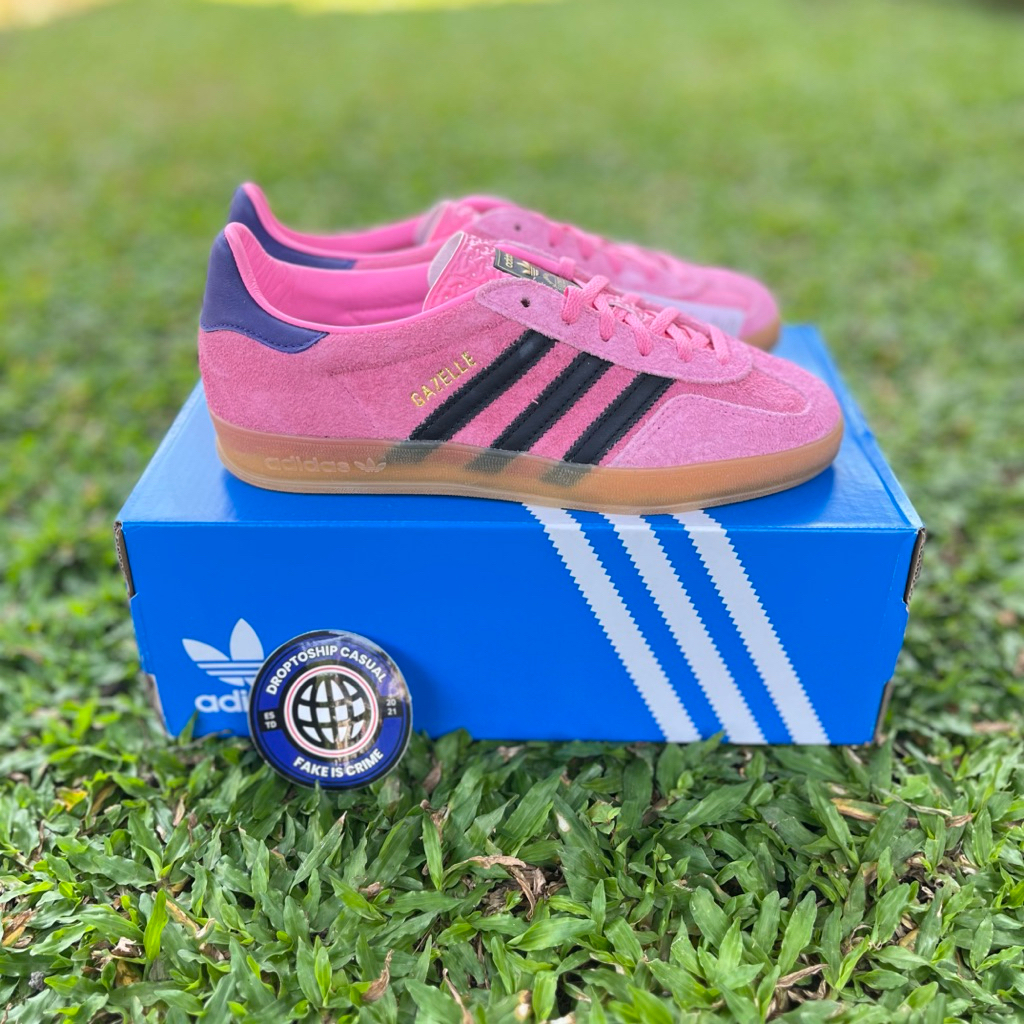 ADIDAS GAZELLE INDOOR PINK BLACK PURPLE ORIGINAL 100%