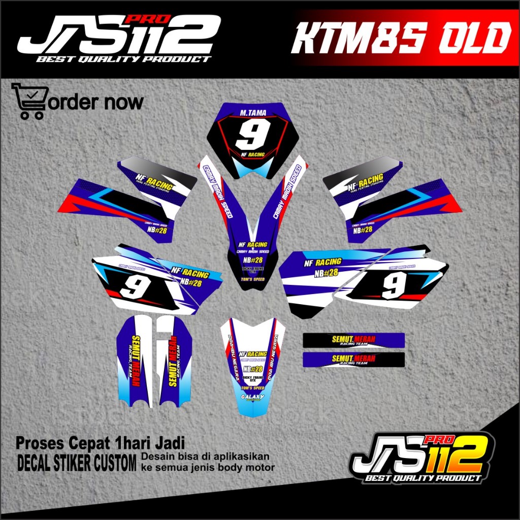 DECAL KTM 85 OLD DECAL STIKER MOTOR KTM 85 OLD DECAL STIKER KTM OLD 85