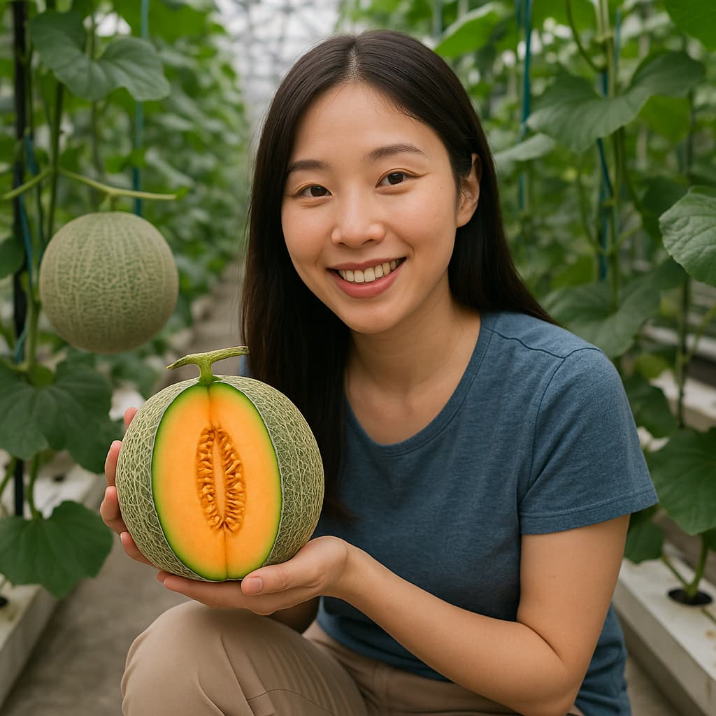 

Melon Premium Hidroponik Organik SAKATA Sweet Melon Madu not Dang Farmhilll Export Quality Medium