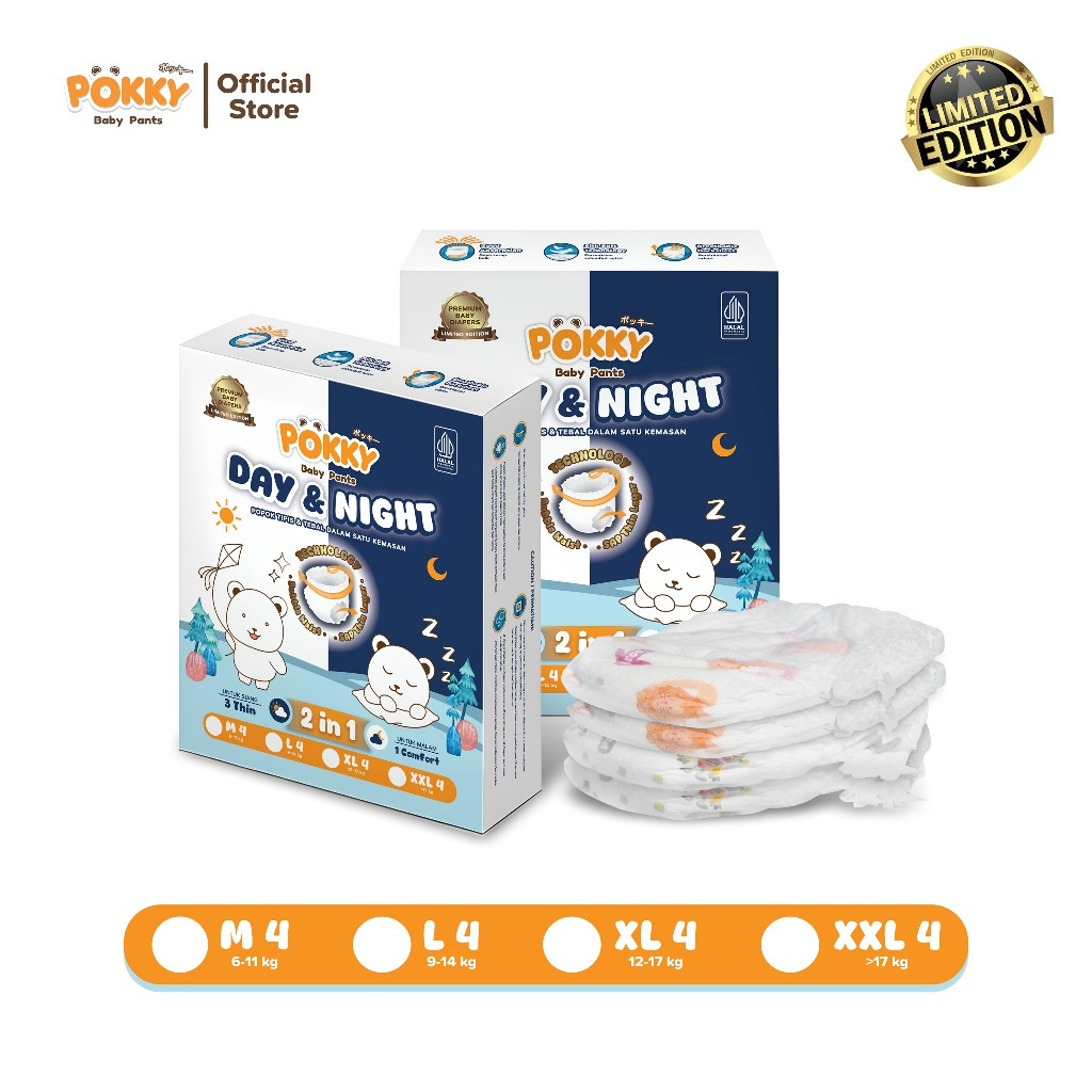POKKY POPUK SIANG MALAM M4/L4/XL4/XXL4