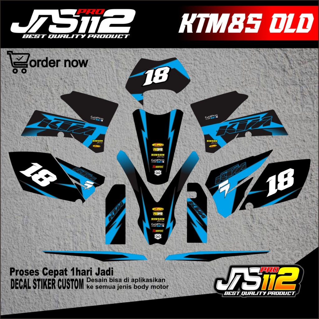 DECAL KTM 85 OLD DECAL STIKER MOTOR KTM 85 OLD DECAL STIKER KTM OLD 85